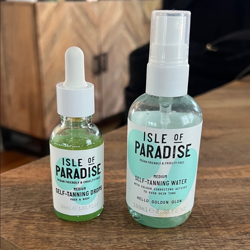 Isle of Paradise Tanning Drops and Water Set - Green